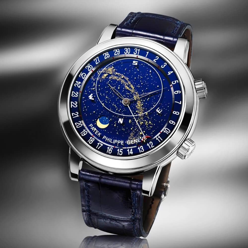 Patek Philippe Grand Complications 44mm Platinum Celestial Moon Age Watch - Berry's Jewellers