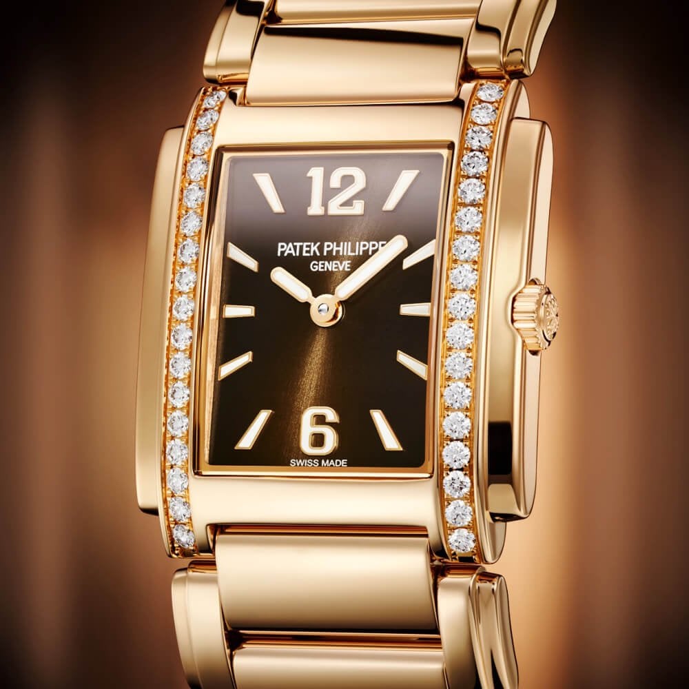 Patek Philippe Twenty-4 18ct Rose Gold & Chocolate Brown Dial Ladies Bracelet Watch - Berry's Jewellers