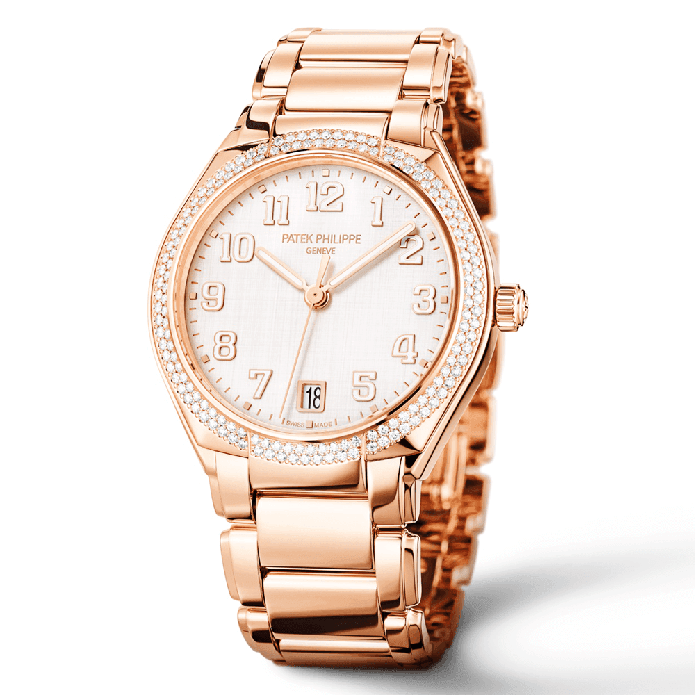 Patek Philippe Twenty~4 36mm 18ct Rose Gold & Silvery Patterned Dial Watch - Berry's Jewellers