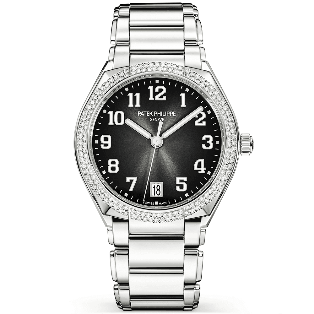 Twenty~4 36mm Grey Sunburst Dial & Diamond Bezel Ladies Watch