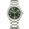 Patek Philippe Twenty~4 36mm Olive Green Sunburst Dial & Diamond Bezel Ladies Watch - Berry's Jewellers