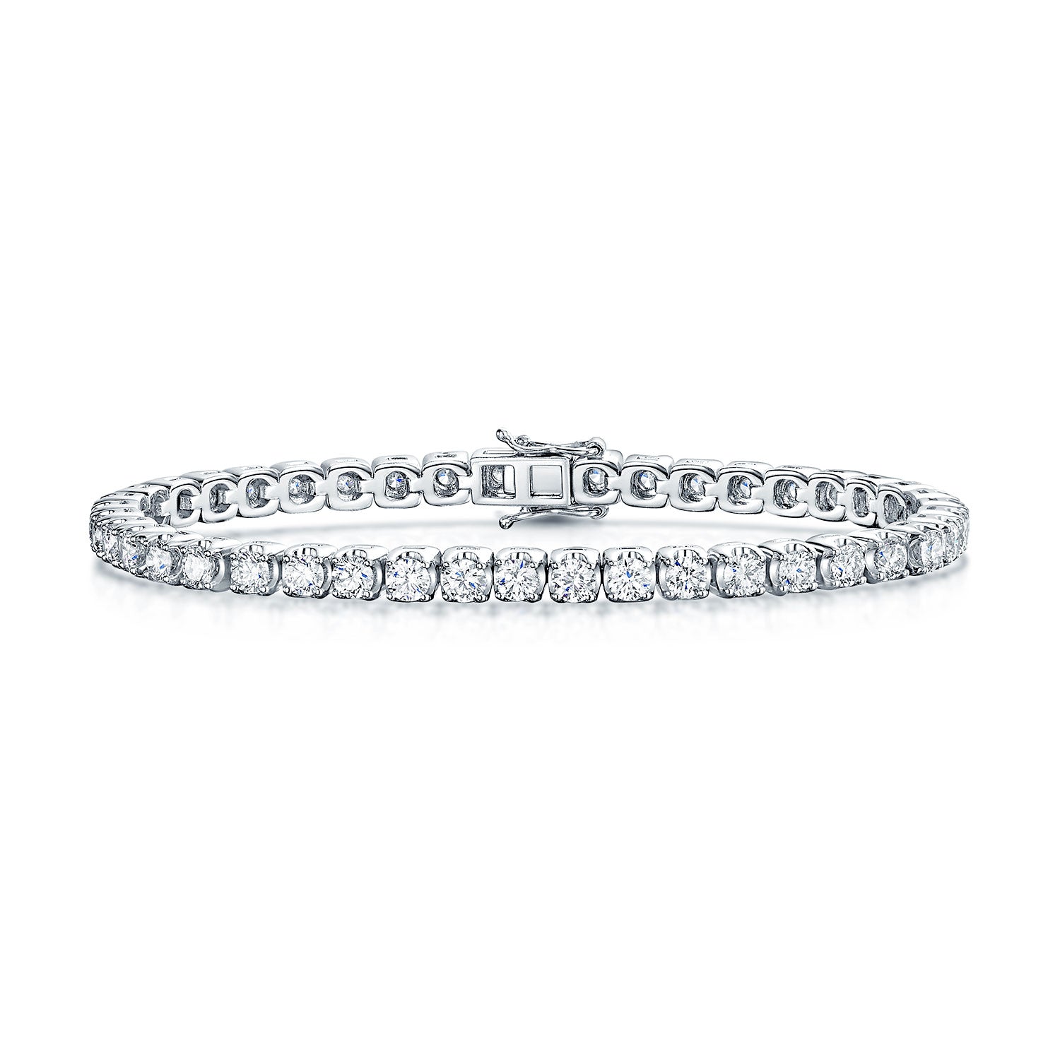 Berry's Platinum Round Brilliant Cut Diamond 6.00ct Tennis Bracelet - Berry's Jewellers