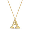 18ct Yellow Gold Diamond Initial Pendant & Chain