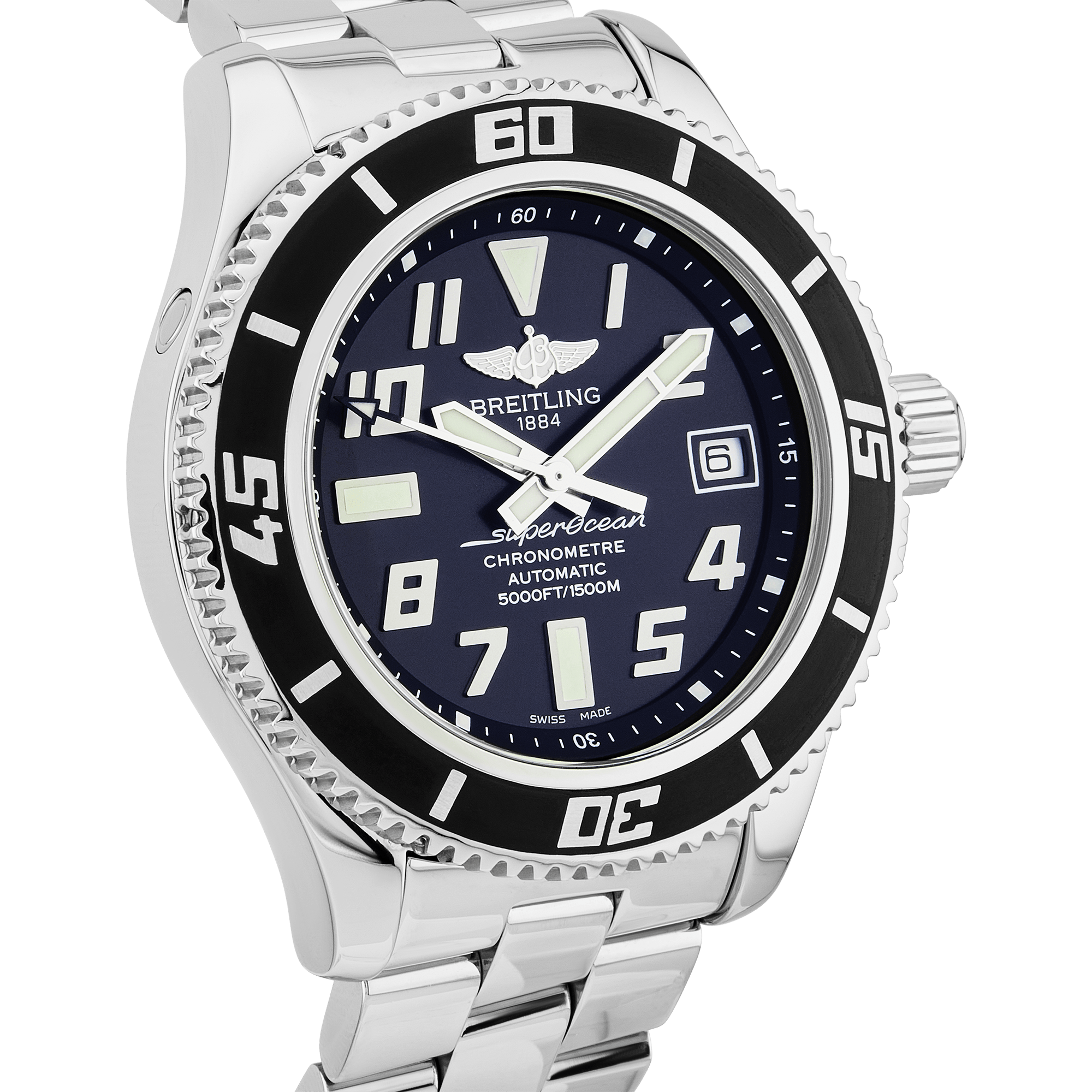 Breitling Superocean 42mm Black Dial Men's Bracelet Watch (2013)