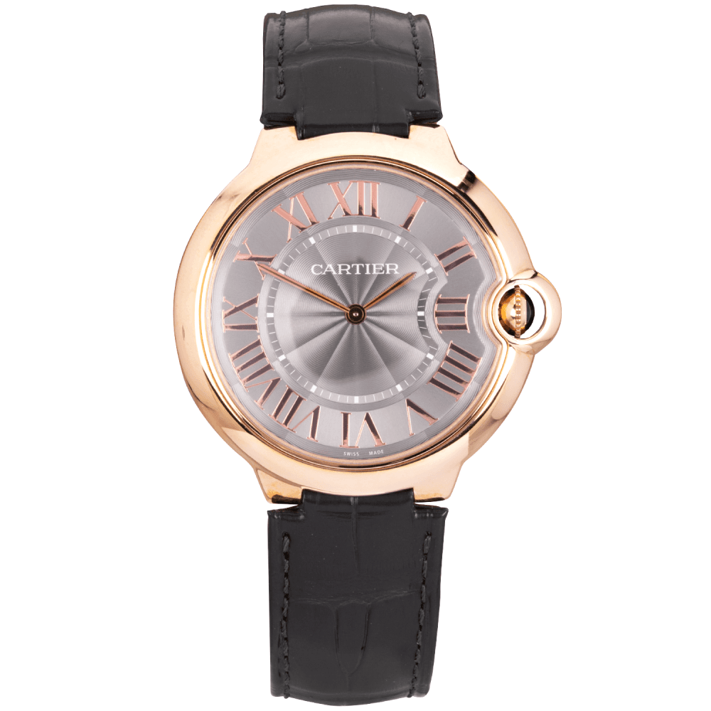 Pre-Owned Cartier Ballon Bleu 40mm 18ct Rose Gold Grey Dial Men's Watch (2019) - Berry's Jewellers