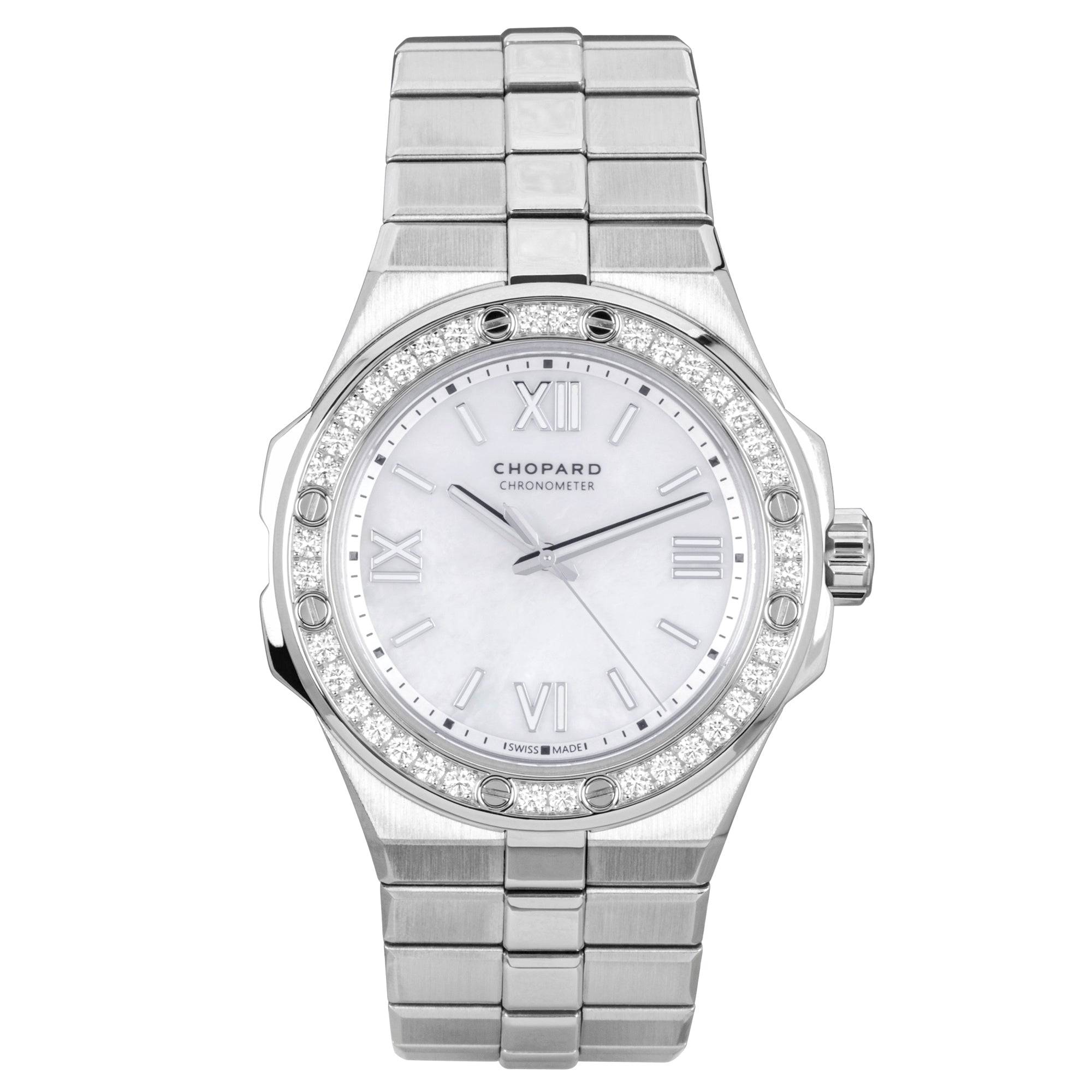 Pre-Owned Chopard Alpine Eagle 36mm Diamond Set Ladies Bracelet Watch (2022) - Berry's Jewellers