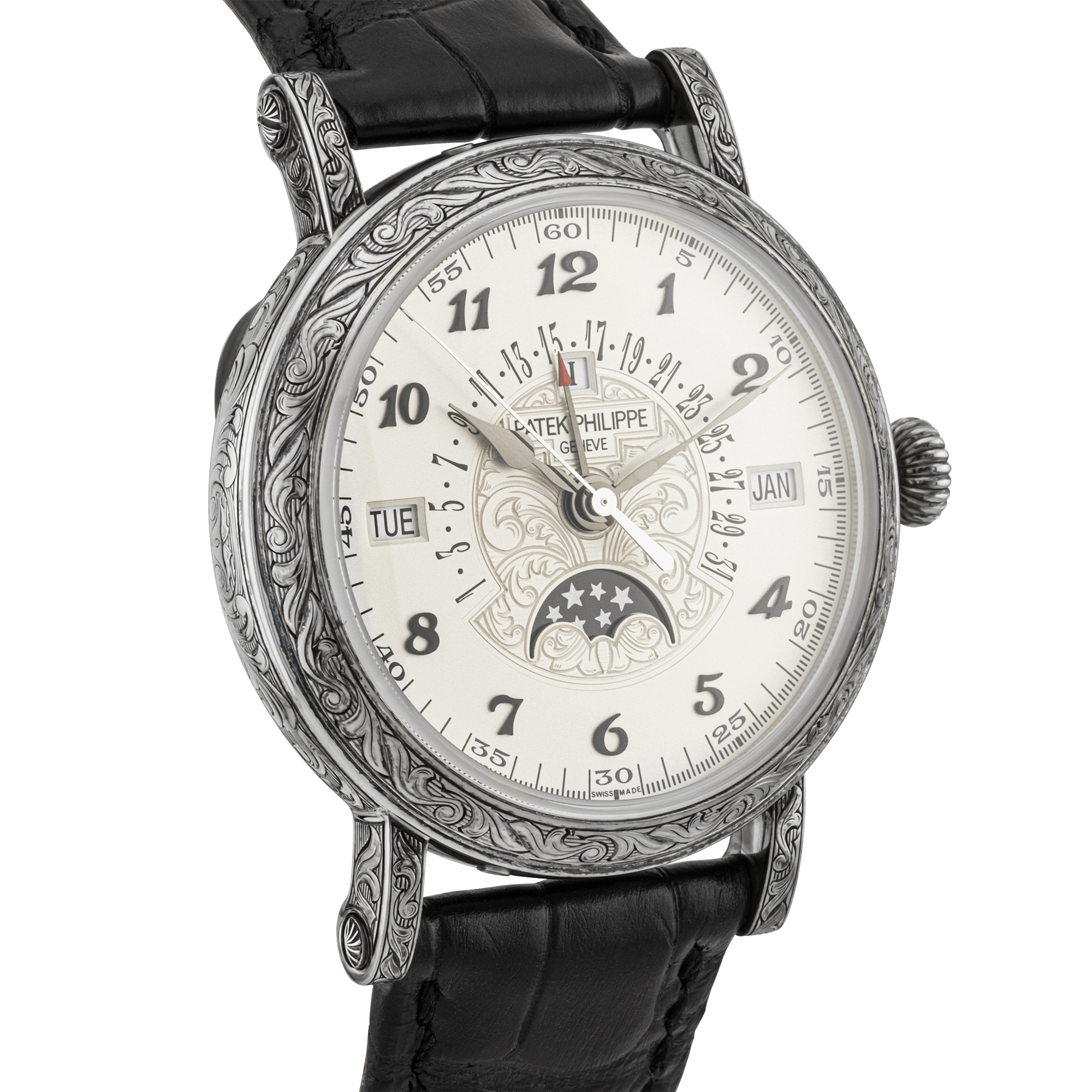 Patek Philippe Grand Complications Engraved Perpetual Calendar Watch (2018)