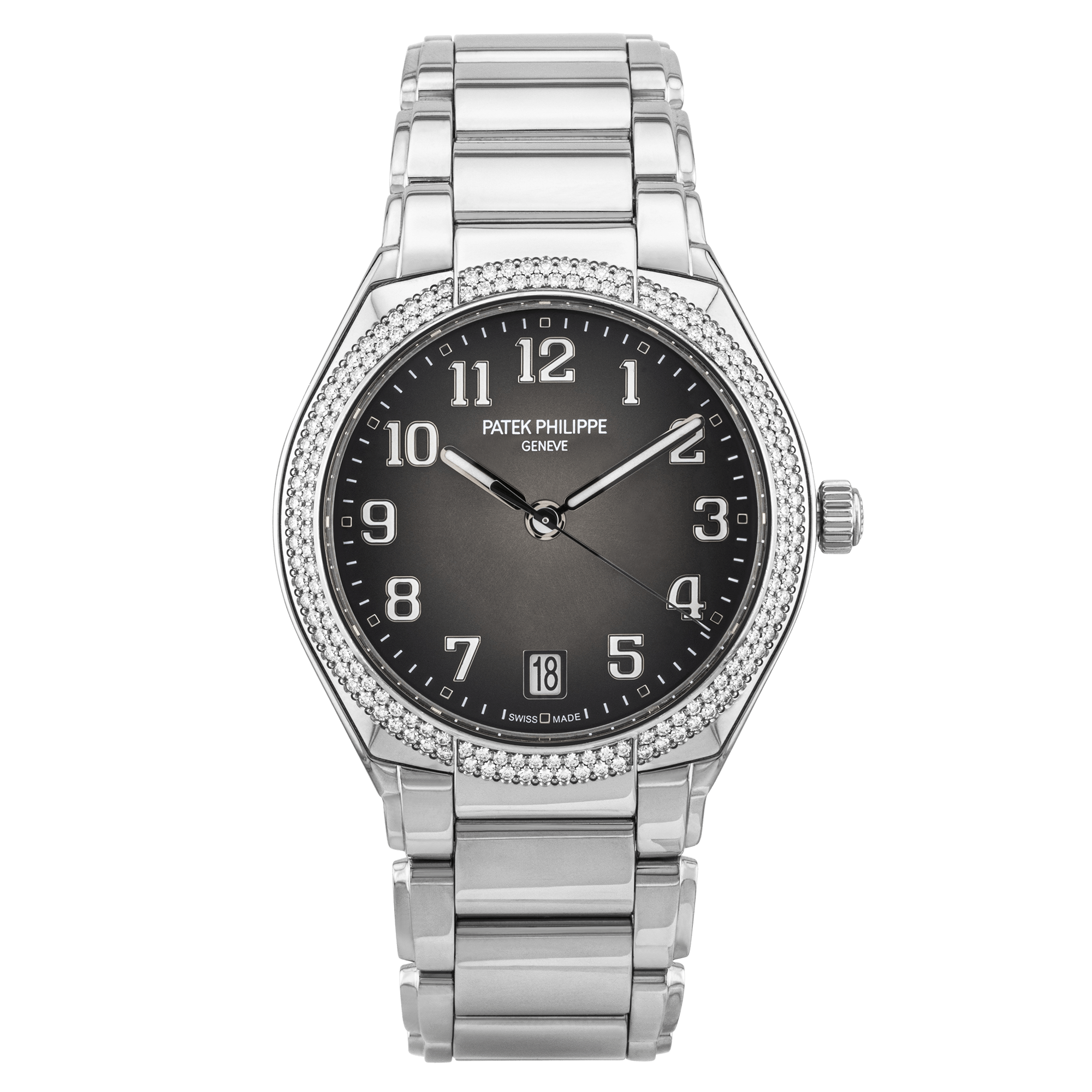 Pre-Owned Patek Philippe Twenty~4 Grey Sunburst Dial Bracelet Watch (2019) - Berry's Jewellers