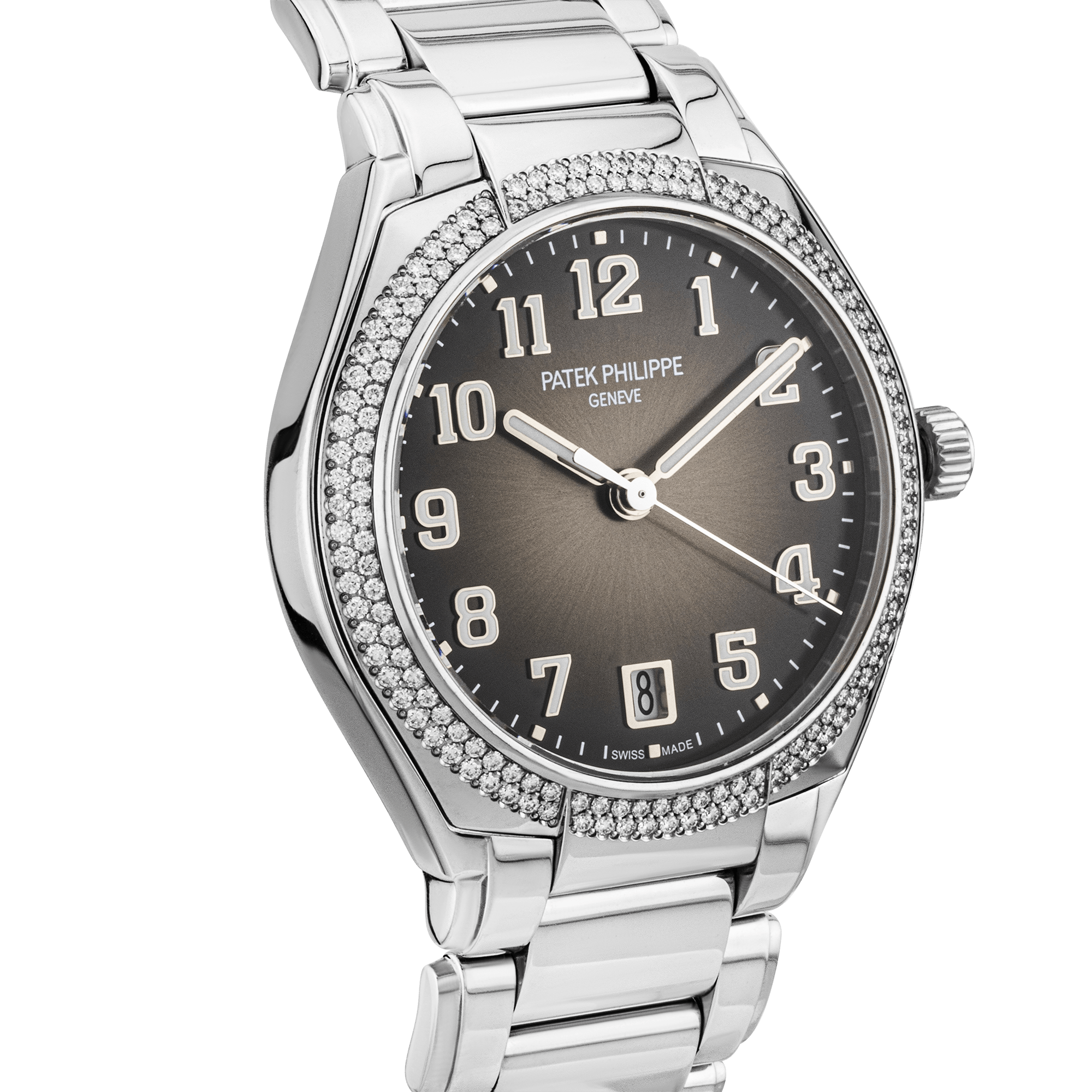 Pre-Owned Patek Philippe Twenty~4 Grey Sunburst Dial Bracelet Watch (2019) - Berry's Jewellers