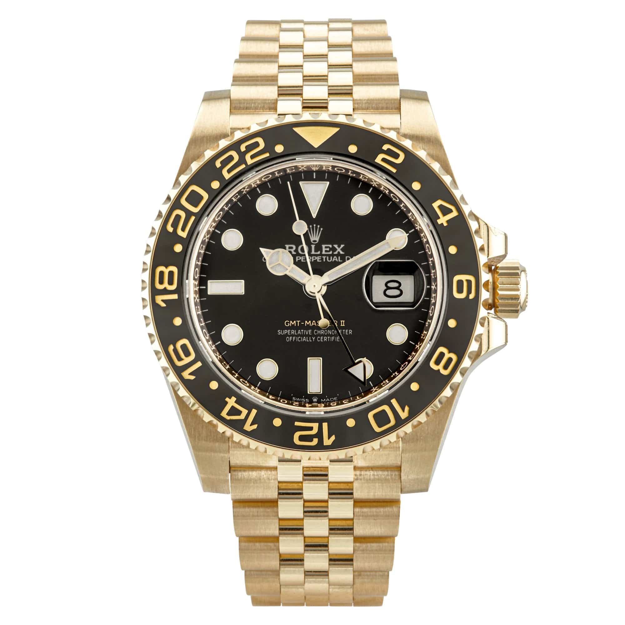 Pre-Owned Rolex GMT-Master II 40mm 18ct Yellow Gold Bracelet Watch (2023) - Berry's Jewellers