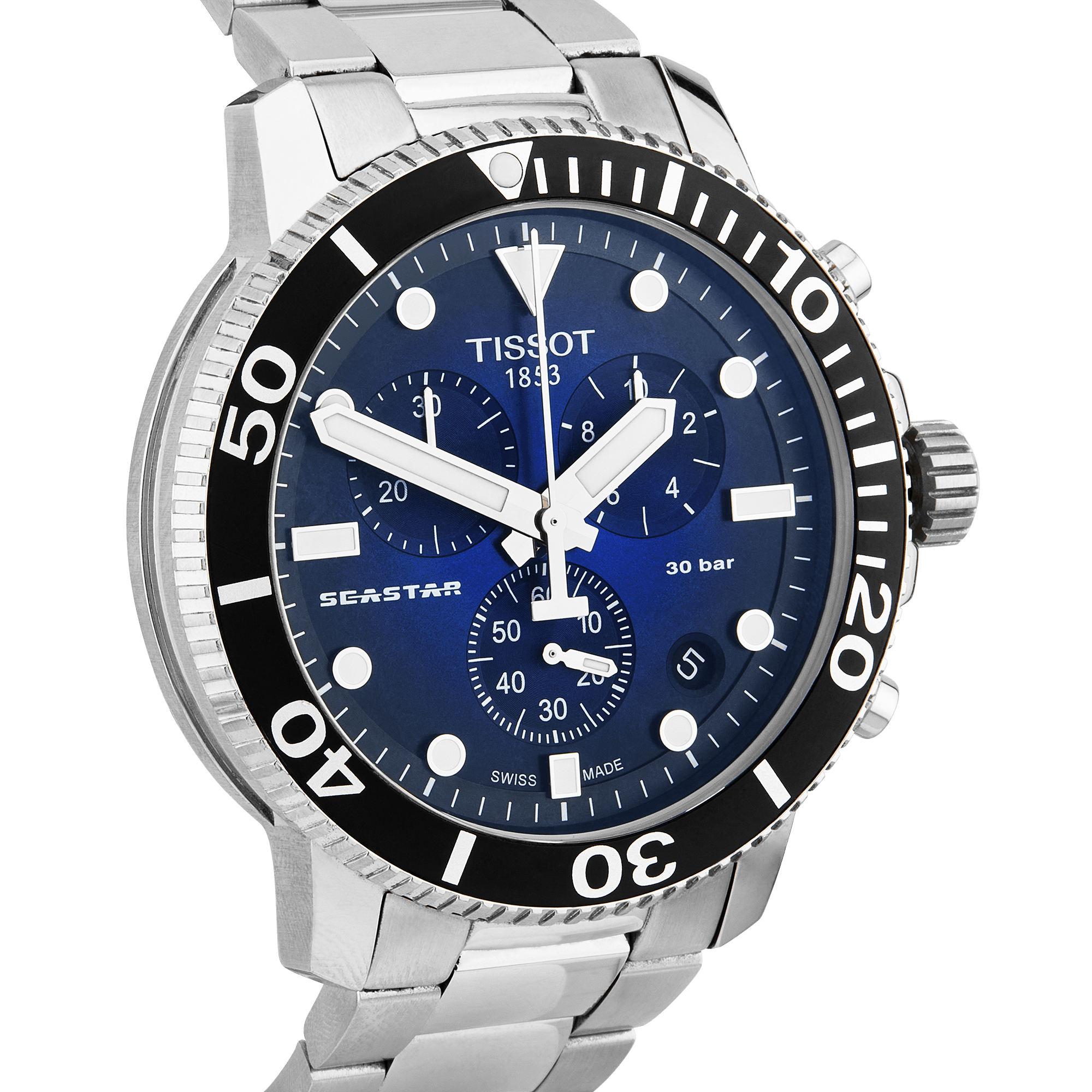 Tissot Seastar 1000 45mm Blue Gradient Dial Chronograph Watch