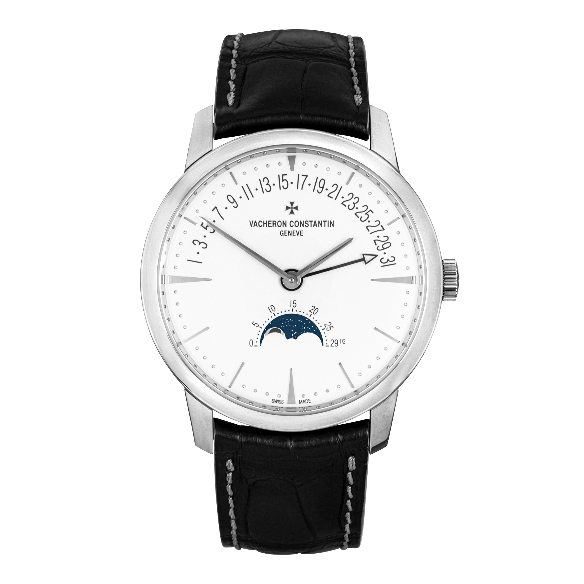 Pre-Owned Vacheron Constantin Patrimony Moonphase Retrograde Watch (2022) - Berry's Jewellers