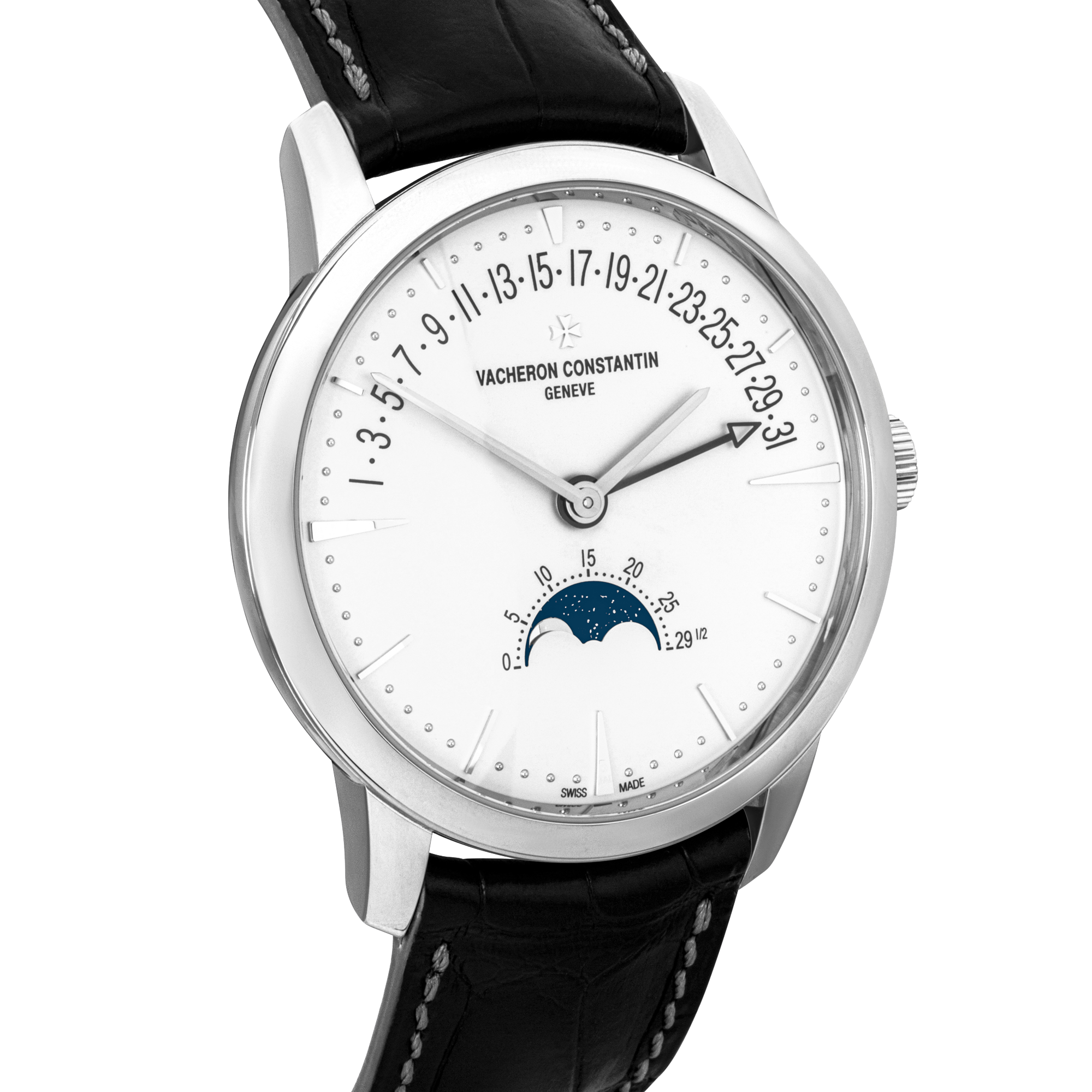 Pre-Owned Vacheron Constantin Patrimony Moonphase Retrograde Watch (2022) - Berry's Jewellers