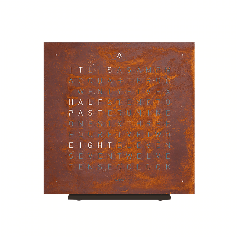 QLOCKTWO EARTH 13.5cm Creator's Edition Rust  Clock - Berry's Jewellers