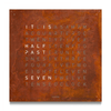 QLOCKTWO EARTH 90cm Edition Rust Wall Clock - Berry's Jewellers