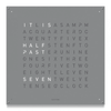 QLOCKTWO EARTH 90cm Stainless Steel Grey Pepper Wall Clock 90cm - Berry's Jewellers