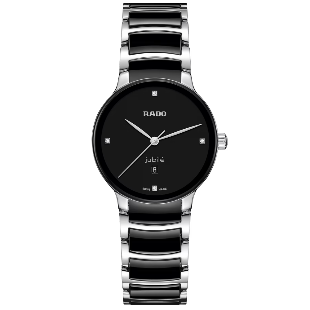 Rado Centrix 30.5mm Steel and Ceramic Bracelet Watch - Berry's Jewellers