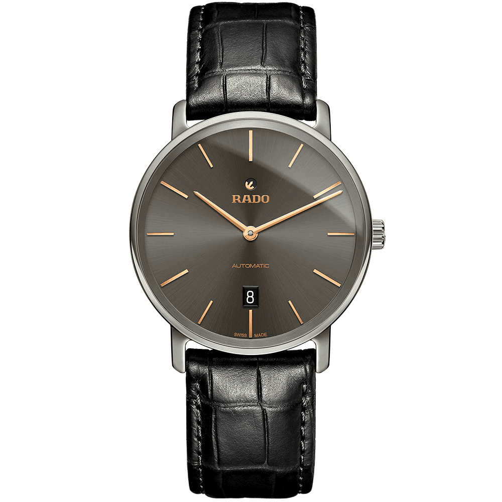 Rado Diamaster 41mm Dark Ceramos & Grey Dial Men's Automatic Watch - Berry's Jewellers