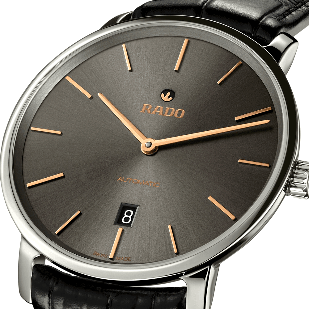 Rado Diamaster 41mm Dark Ceramos & Grey Dial Men's Automatic Watch - Berry's Jewellers