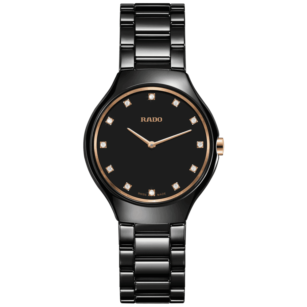 Rado True Thinline 30mm Ceramic Quartz Ladies Bracelet Watch - Berry's Jewellers