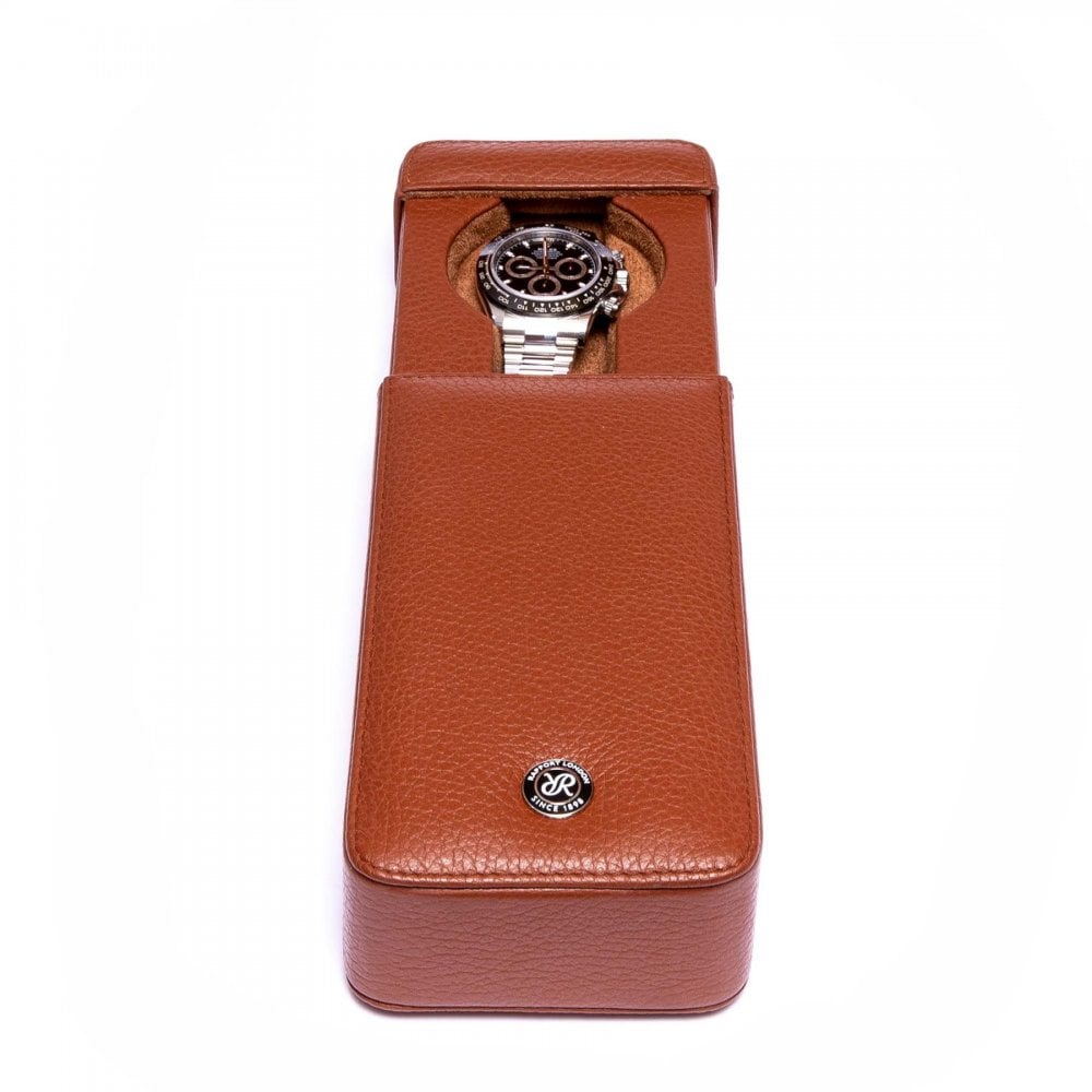 Tan Leather Single Watch Slipcase