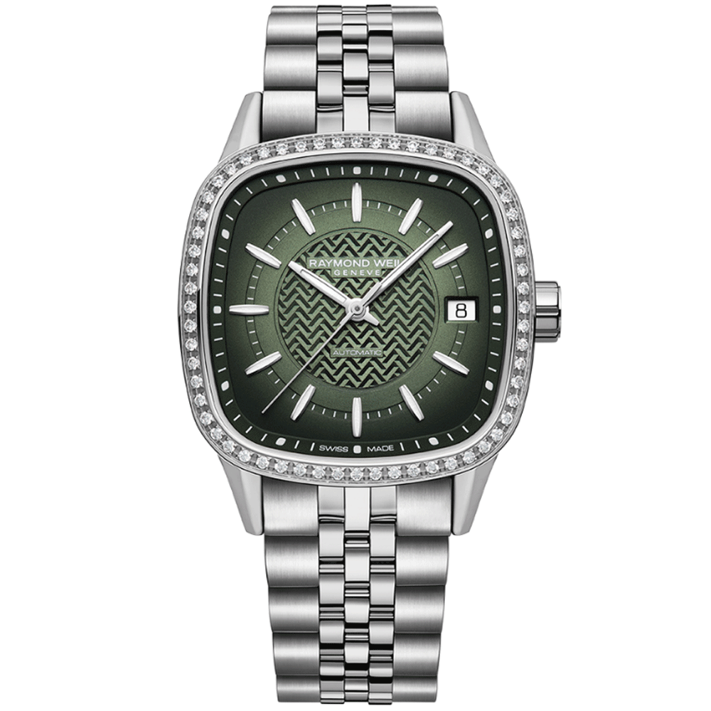 Raymond Weil Freelancer 40mm Green Dial Automatic Strap Watch