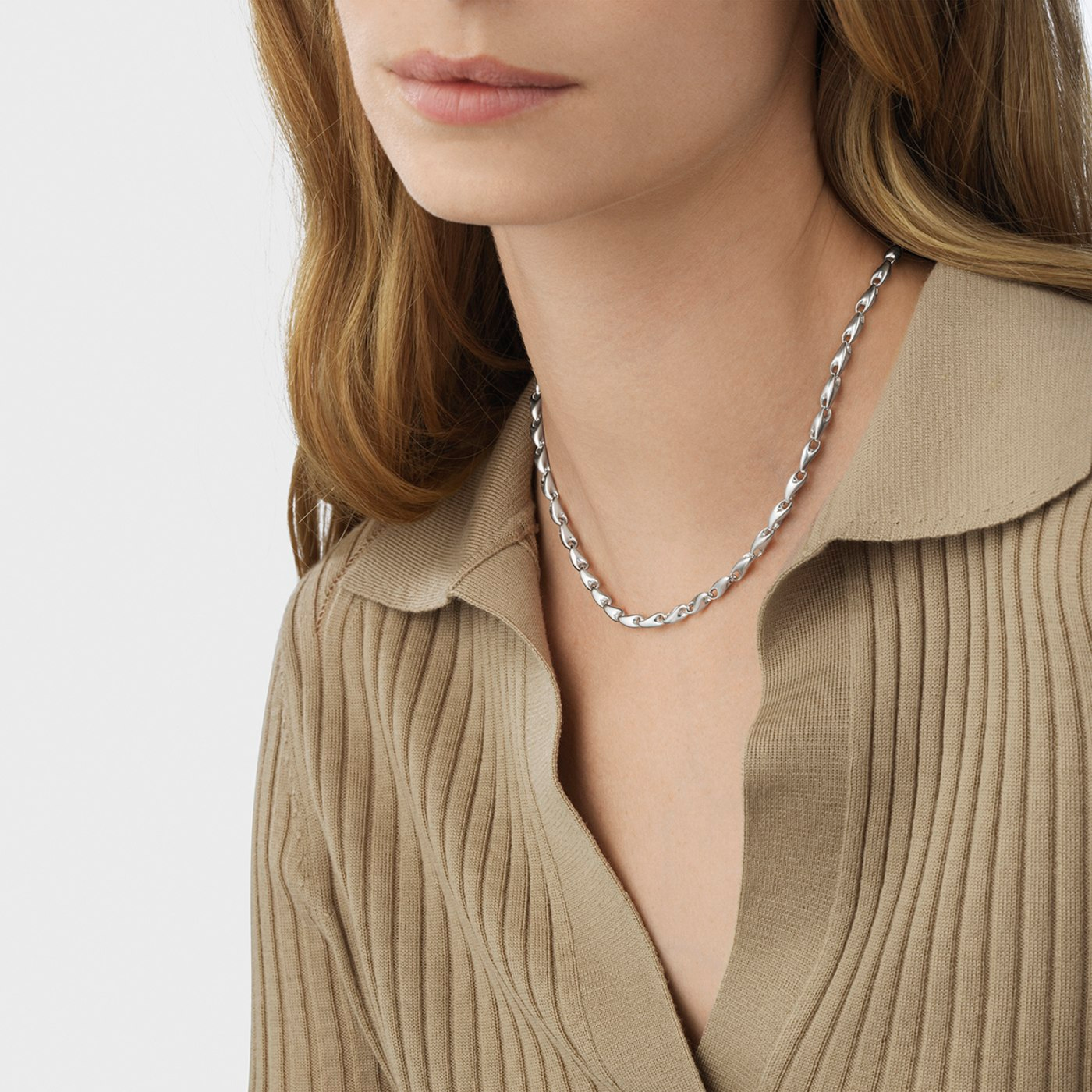 Georg Jensen Reflect Link Sterling Silver Necklace - Berry's Jewellers