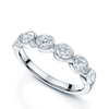 Berry's Platinum Oval Cut Diamond Rub Over Style Eternity Ring - Berry's Jewellers