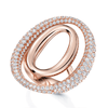 Berry's 18ct Rose Gold Diamond Double Oval Ring - Berry's Jewellers