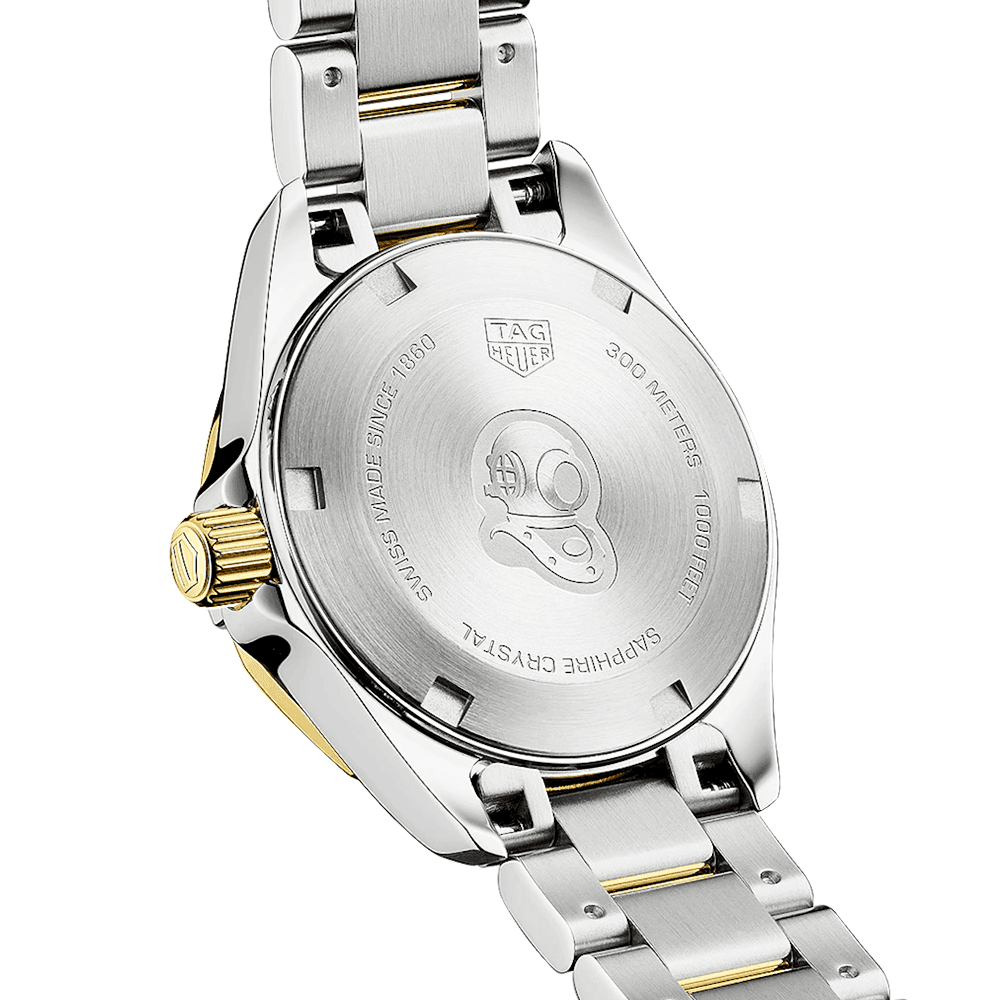 TAG Heuer Aquaracer 27mm Steel & 18ct Yellow Gold Ladies Bracelet Watch - Berry's Jewellers