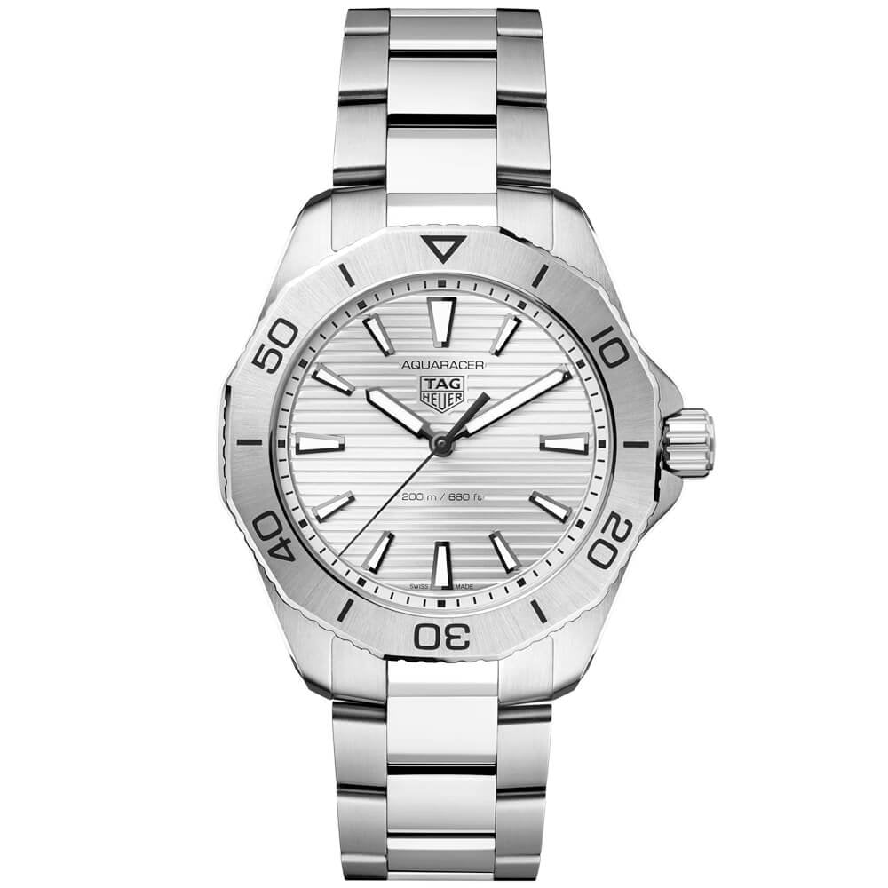 TAG Heuer Aquaracer Professional 200 40mm Silver Dial Men's Bracelet Watch - Berry's Jewellers