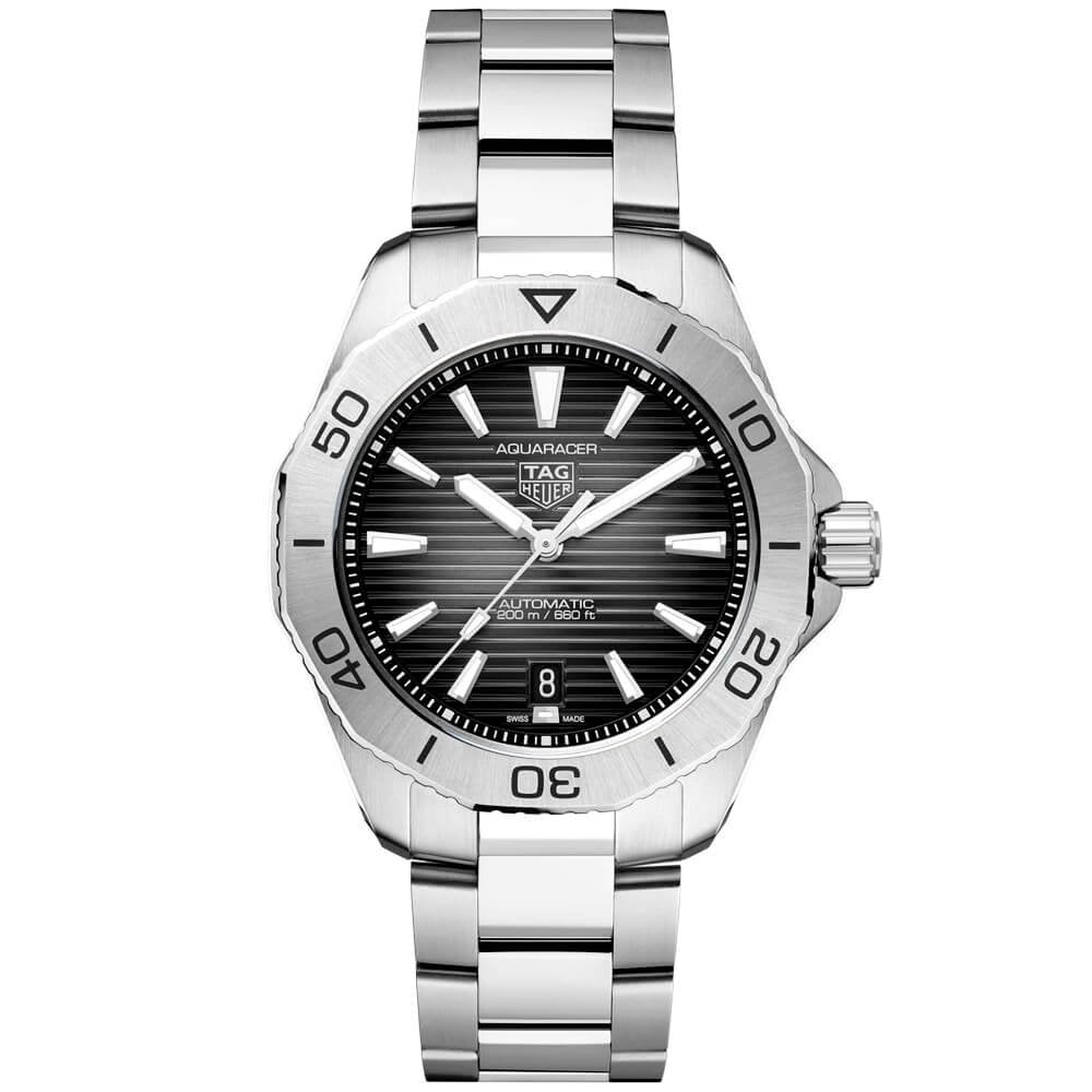 TAG Heuer Aquaracer Professional 200 Date 40mm Black Dial Automatic Bracelet Watch - Berry's Jewellers