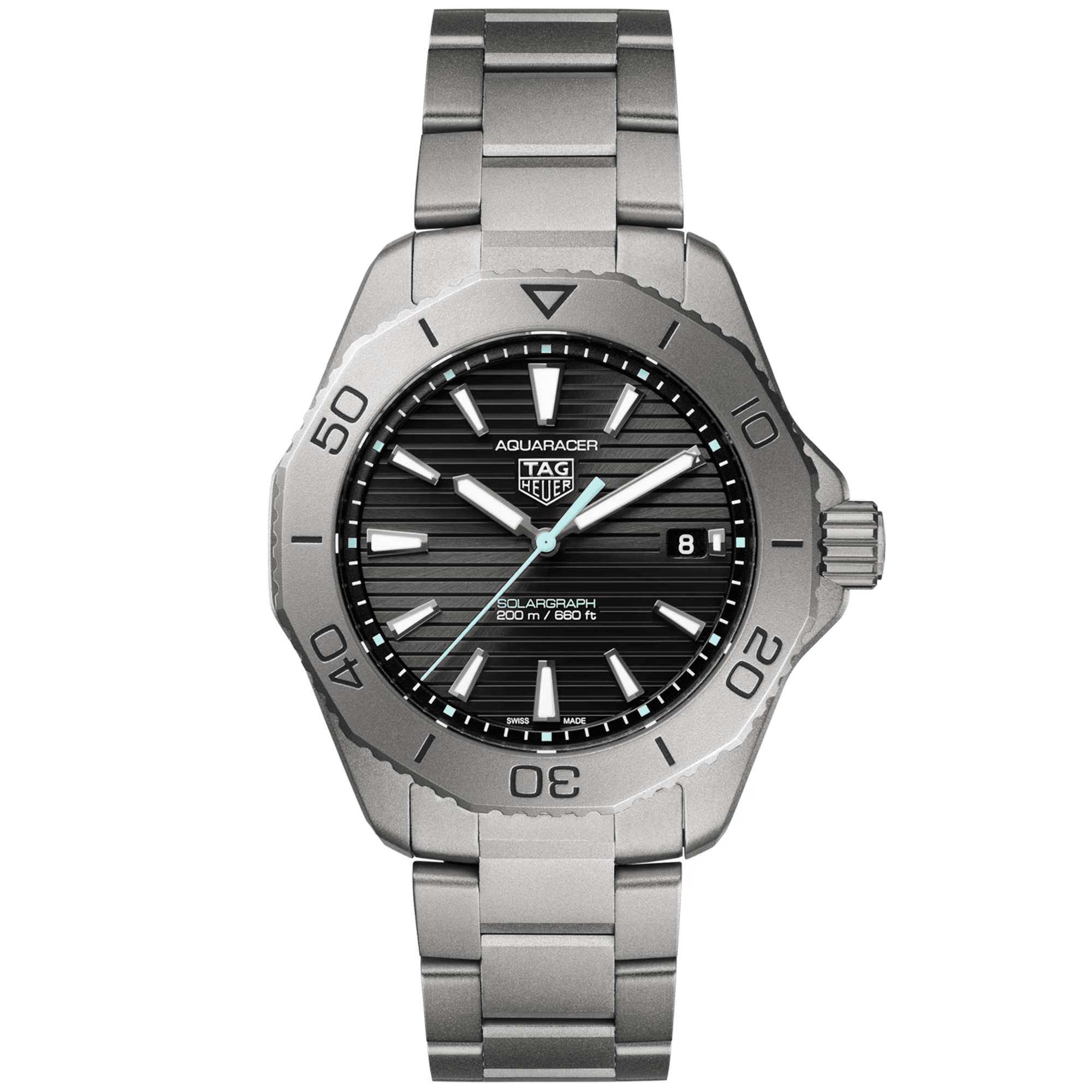 Aquaracer Professional 200 Solargraph 40mm Mens Bracelet Watch