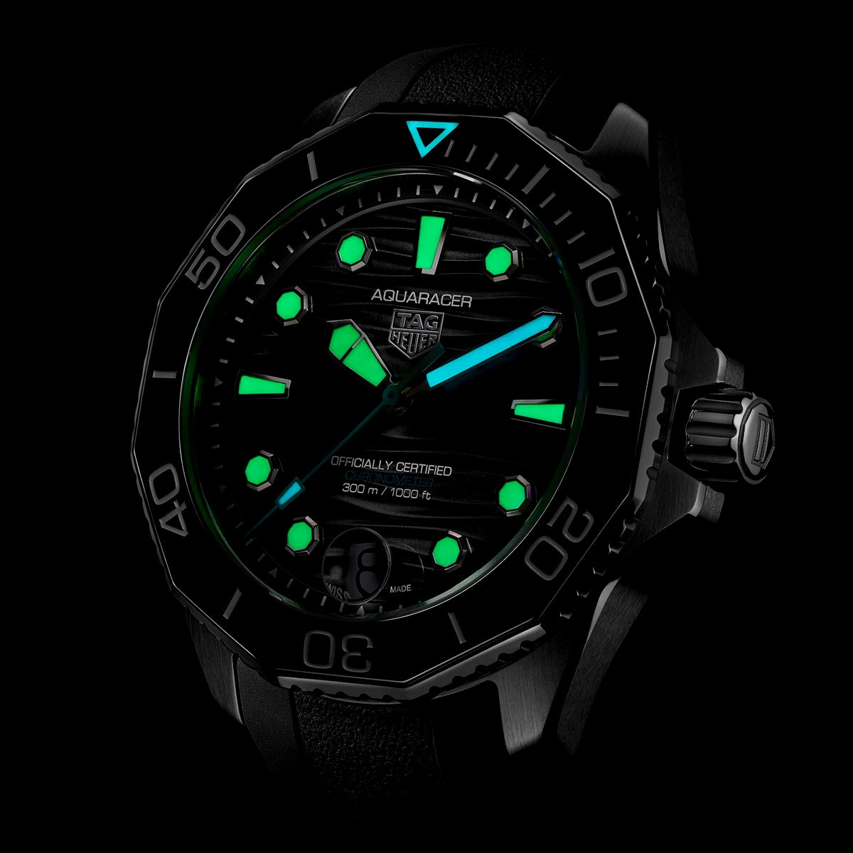 TAG Heuer Aquaracer Professional 300 Date 42mm Black Dial Strap Watch - Berry's Jewellers