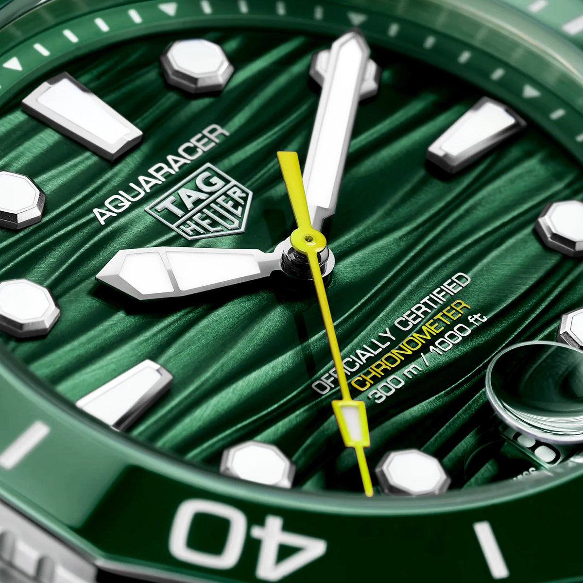 TAG Heuer Aquaracer Professional 300 Date 42mm Green Dial Bracelet Watch - Berry's Jewellers