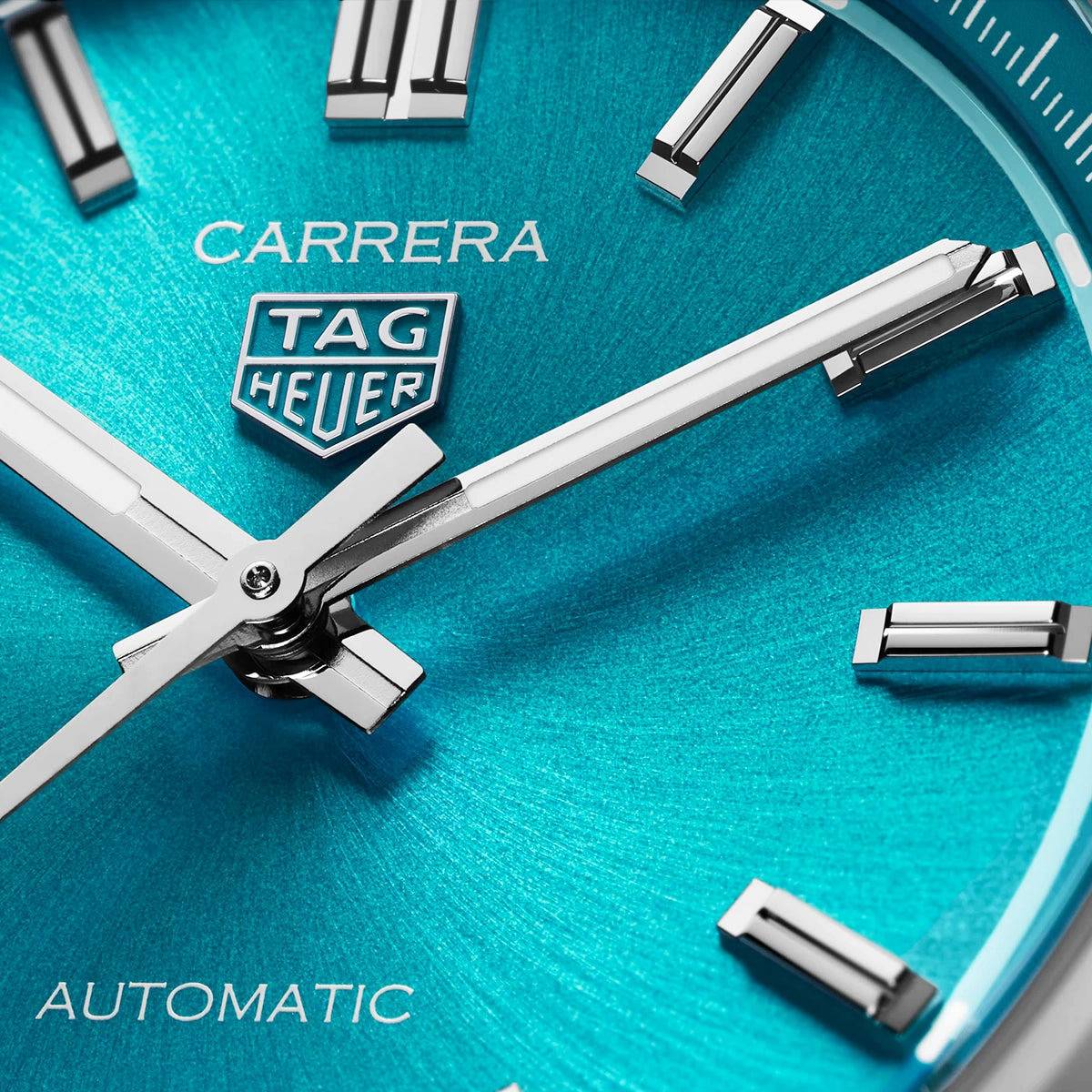 Carrera 36mm Turquoise Blue Dial Ladies Bracelet Watch