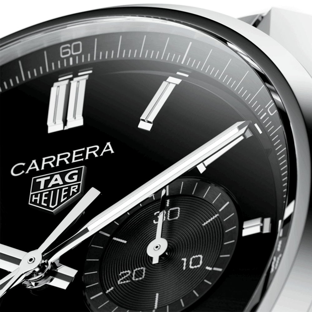 TAG Heuer Carrera 42mm Black Dial Automatic Chronograph Bracelet Watch - Berry's Jewellers