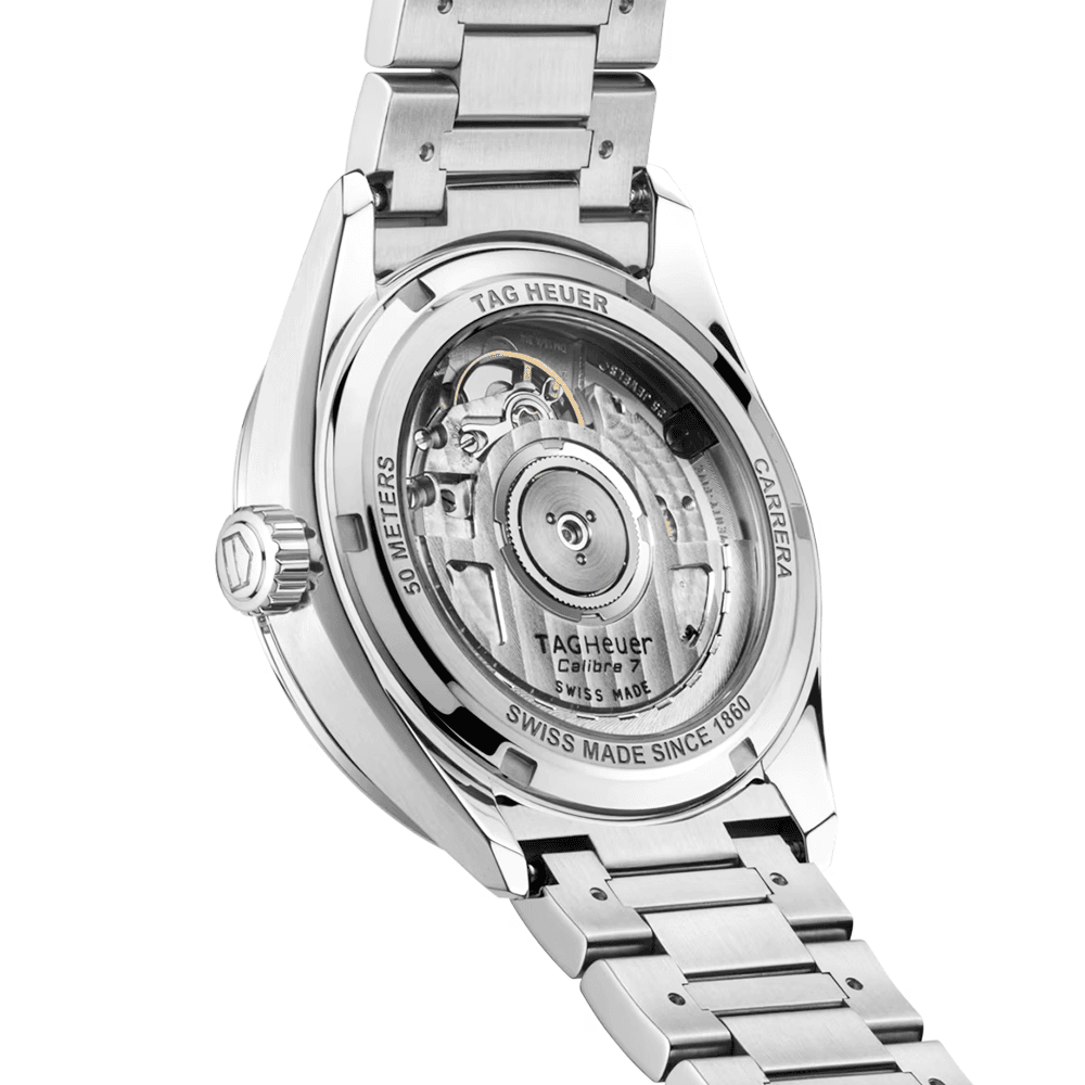 TAG Heuer Carrera Date 36mm Silver/Gold Dial Ladies Automatic Bracelet Watch - Berry's Jewellers