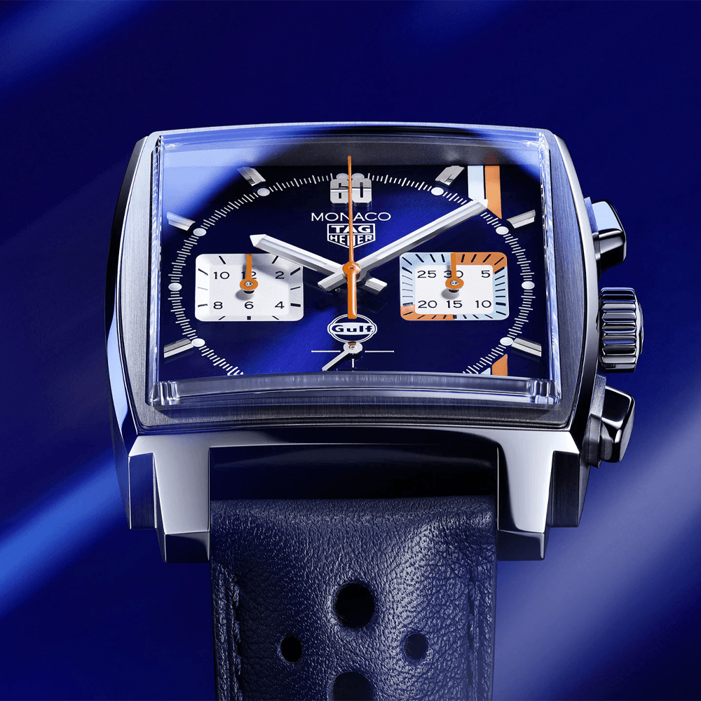 Monaco x Gulf 39mm Men's Automatic Chronograph Special Edition Watch