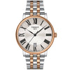 Tissot Carson Premium 40mm Silver and Rose Gold PVD Dial Bracelet Watch - Berry's Jewellers