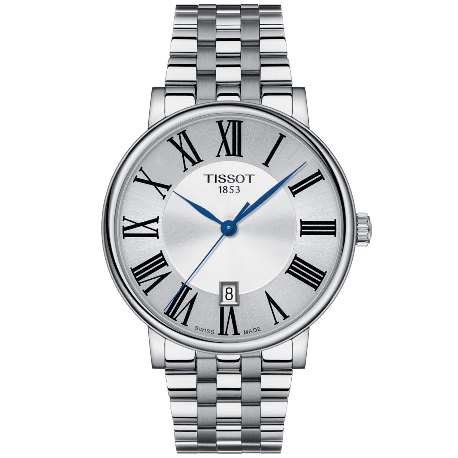 Tissot Carson Premium 40mm Silver Dial Bracelet Watch - Berry's Jewellers