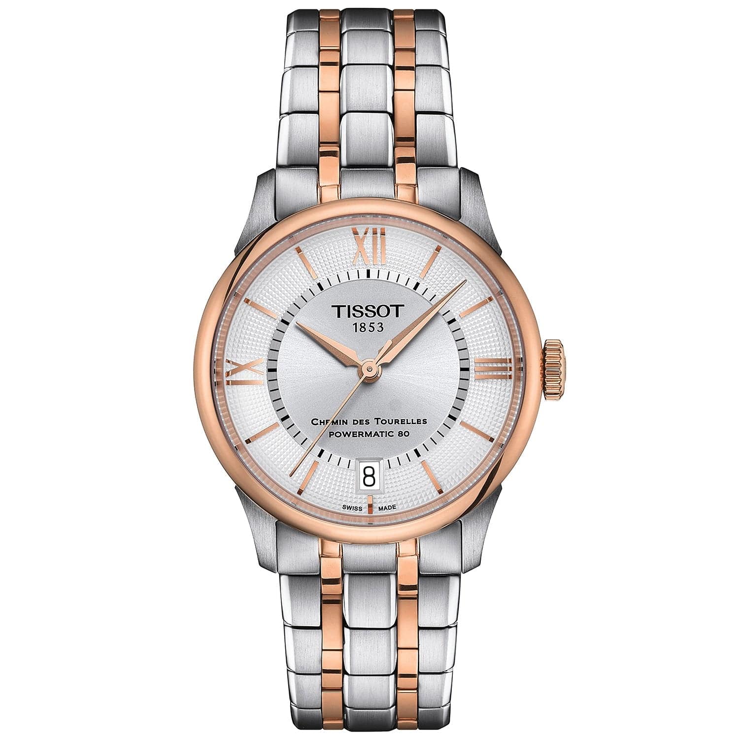 Tissot Chemin des Tourelles 34mm Silver Dial Automatic Bracelet Watch - Berry's Jewellers