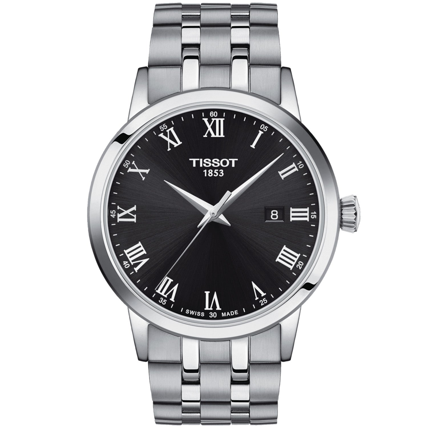 Classic Dream 42mm Black Dial Steel Bracelet Watch