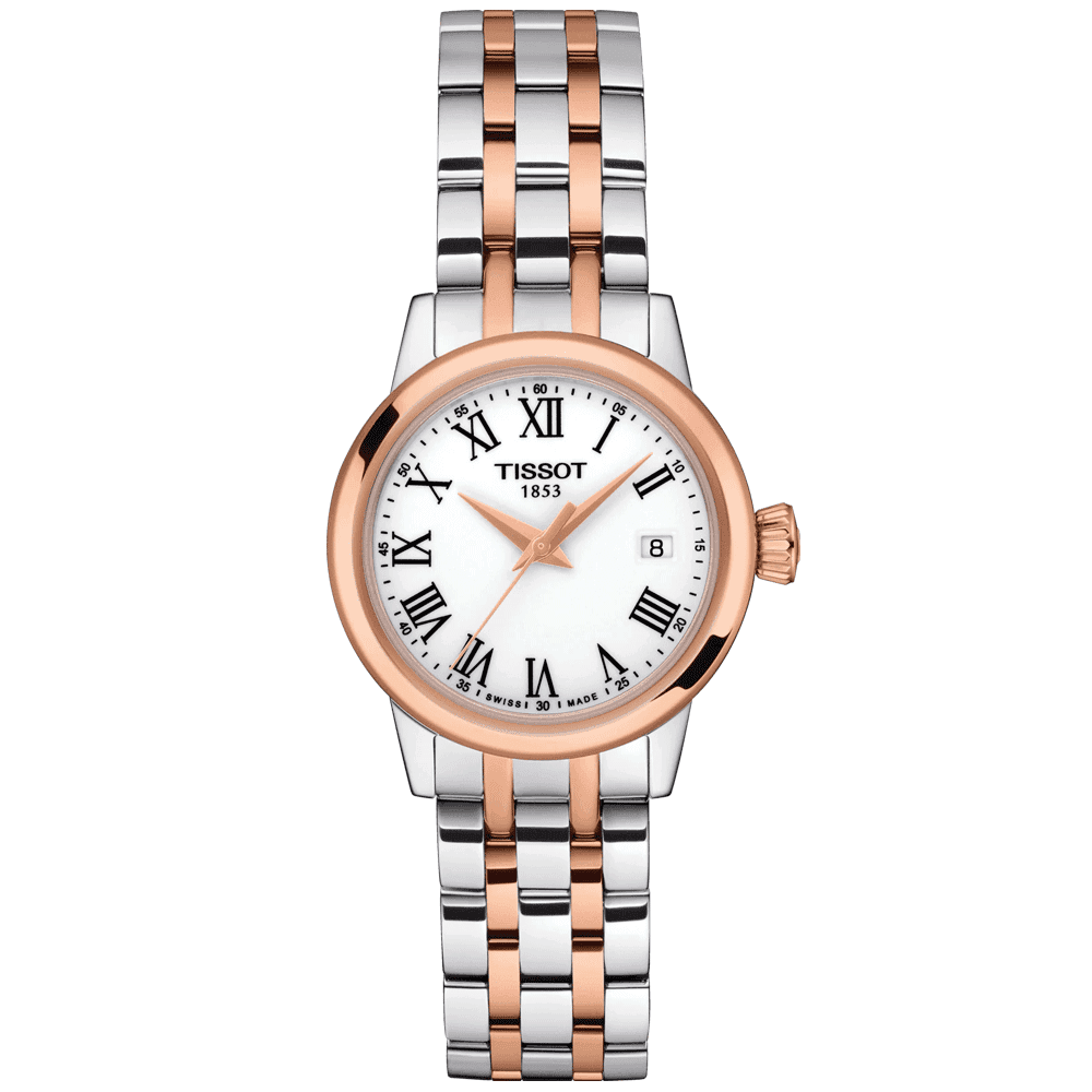 Tissot Classic Dream Steel and Rose Gold Watch - Berry's Jewellers