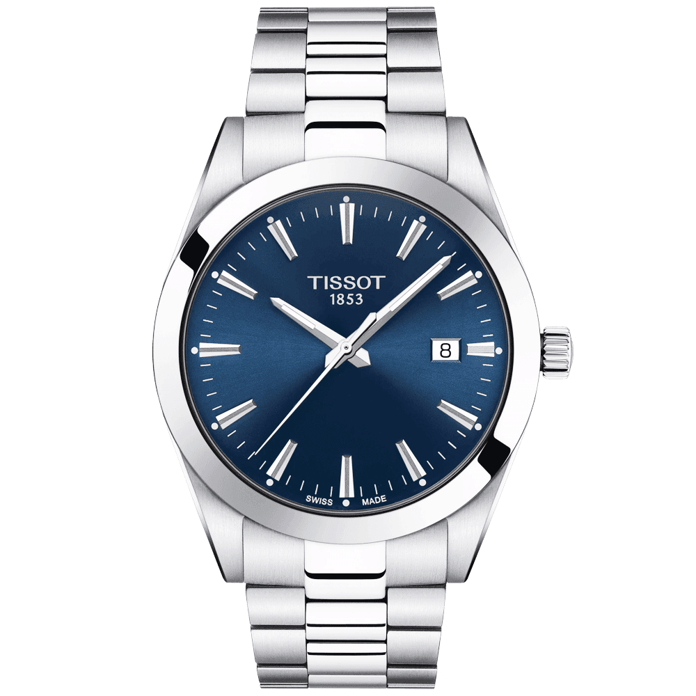 Tissot Gentleman 40mm Blue Dial Quartz Bracelet Watch - Berry's Jewellers