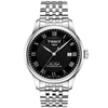 Tissot Le Locle 39mm Black Guilloche Dial Bracelet Watch - Berry's Jewellers