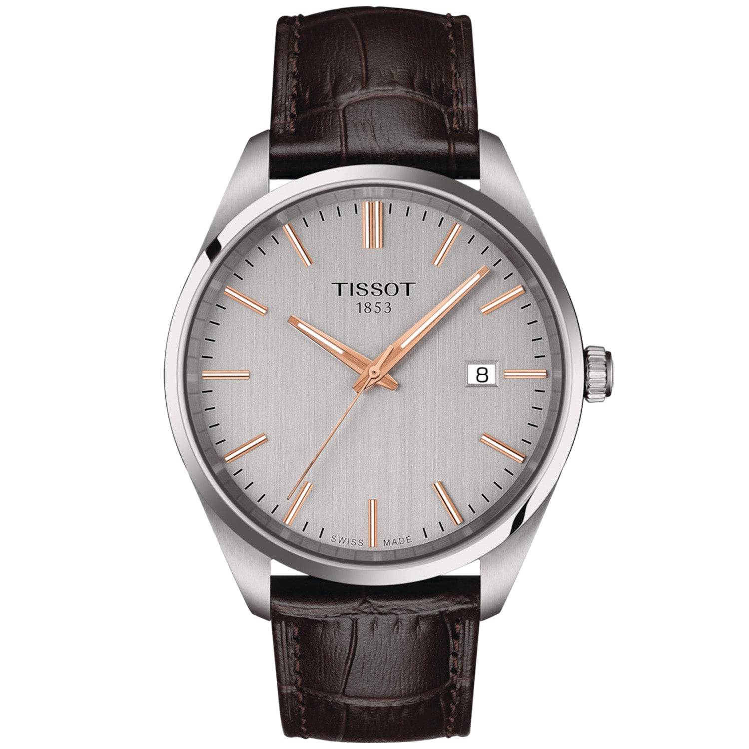 Tissot PR 100 Steel 40mm Silver Dial Quartz Men's Strap Watch - Berry's Jewellers