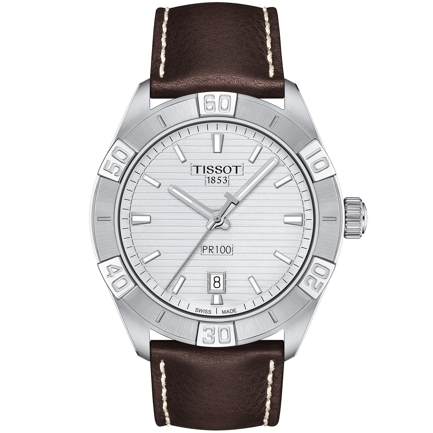 PR100 Sport 42mm Silver Dial Steel Strap Watch