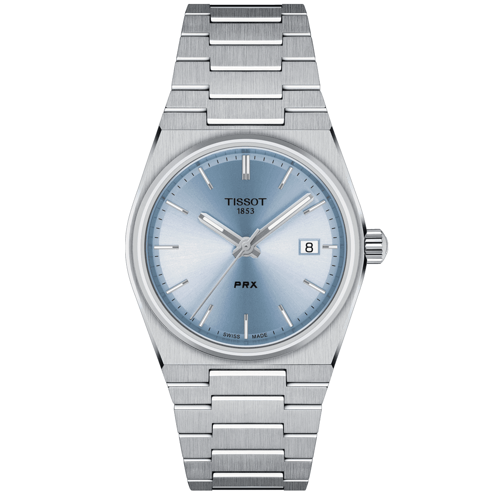 Tissot PRX 35mm Light Blue Dial Quartz Bracelet Watch - Berry's Jewellers