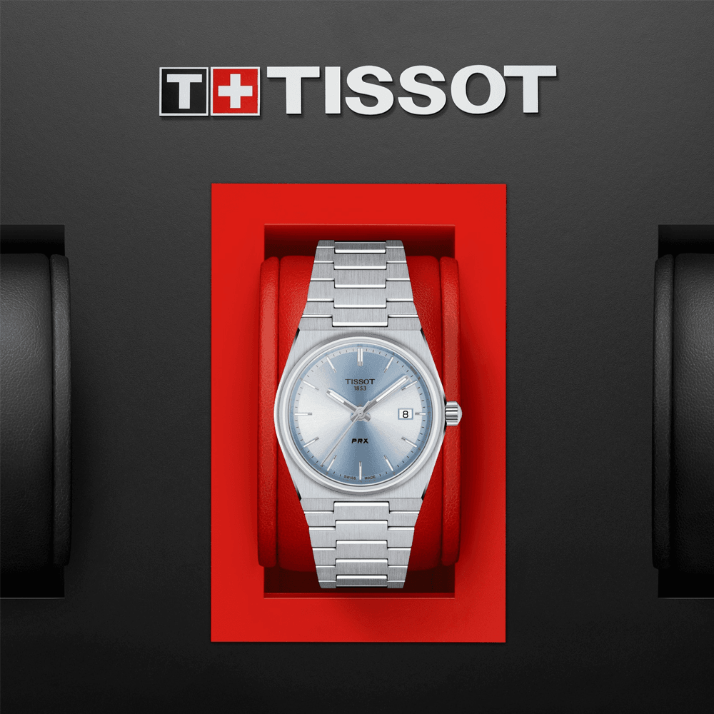 Tissot PRX 35mm Light Blue Dial Quartz Bracelet Watch - Berry's Jewellers